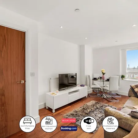 Entire 1 Bedroom Apartment Short Term Rental & Flexible Renting Canary Wharf With Free Wifi